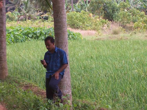Myself enjoying the greenary - This pix is taken near my home  the location is 27 km away frm Thiruvanathapuram