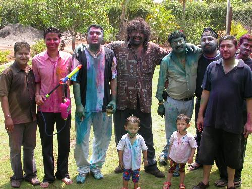 holi hai - me and a few friends celebrating holi