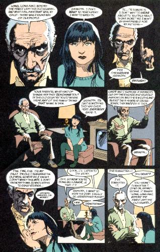 Storytelling - A scanned page from Neil Gaimann's Sandman Convergence The Hunt