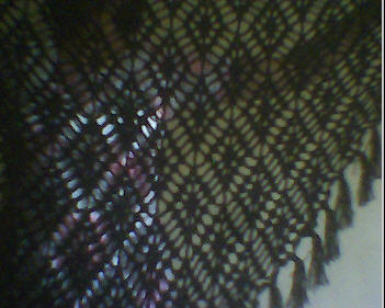 crochet triangular shawl - my latest crochet shawl