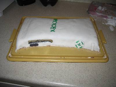 xbox 360 cake - first cake made with fondant