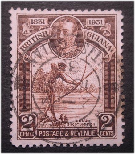 British Guiana - US catalog #206 British Guiana....issued in 1933 with a nice light bullseye cancel.