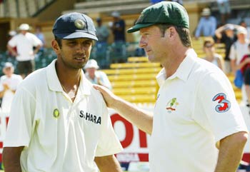 Rahul Dravid - with steve waugh