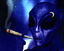 smoke - alien is smoking
