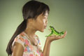 kissing the frog  - frog
