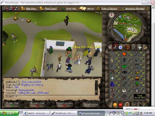 runescape stats  - this is a picture of a runescape characters stats. his total level is 603. his combat level is 54.