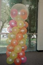 One of My Balloon Creations - We had to learn how to make columns, swags and different bouquets, plus a written and oral test.  I am proud of what I made, but have no use for it now. I passed the test and am a Certified Balloon Artist.