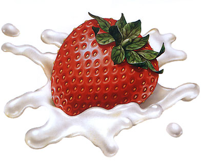 Strawberry in Milk - Strawberry In Milk.........So Cute
