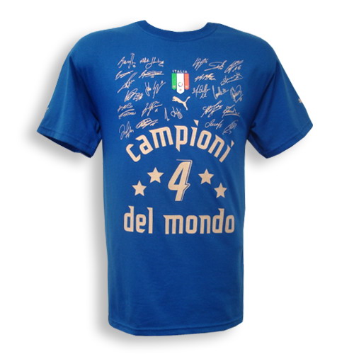Forza Azzurri - I have the exact t-shirt. Bought it immediately after Italy won the 2006 FIFA World Cup! They were awesome! 4th world title in their belt. I am one proud fan I tell ya!