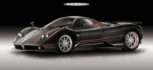 Pagani Zonda F Roadster - This is, to me, the most perfect piece of rolling art. Its a carbon fiber, engineering, modern age masterpiece. With a German Mercedes Benz AMG engine and an Italian Designed Shell, what more can one ask for?