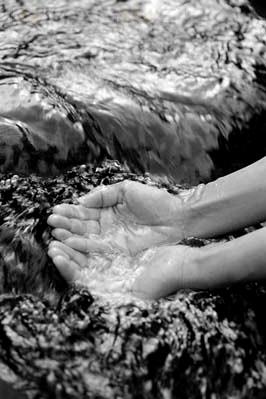 water - hands cupping water