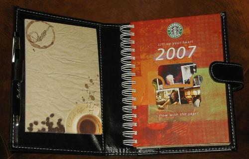 planner (inside look) - here's an inside look of the Starbucks 2007 Planner...