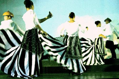 Philippine Folk Dance Troupe - A Philippine Fold Dance Troupe performing at the Cultural Center of the Philippines on Roxas Boulevard in Manila.