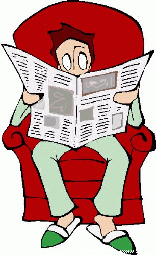 news - man reading a newspaper