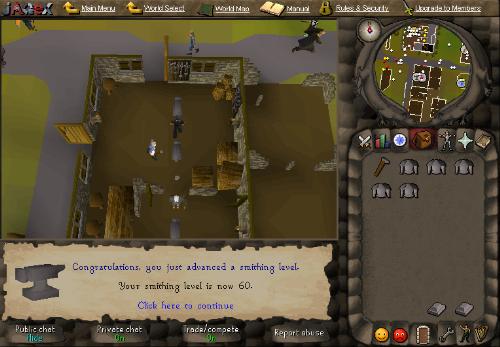 60 smithing - This is me getting 60 smithing.