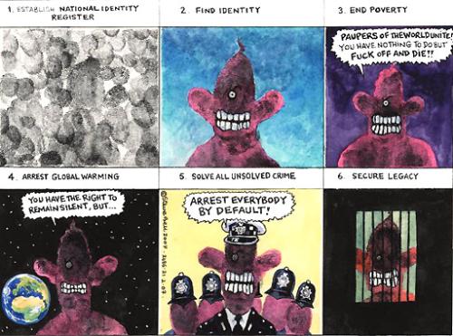 Tony Blairs legacy - Steve Bell political cartoonist for The Guardian on Tony Blair&#039;s legacy. 