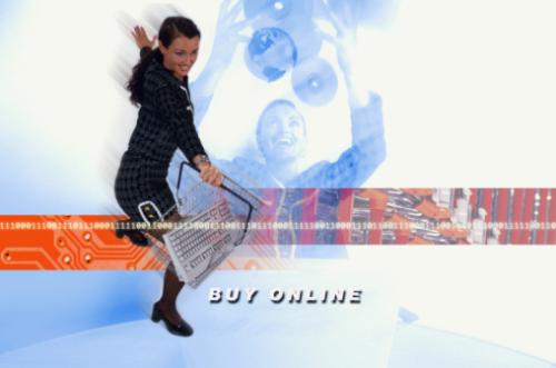 banner - digital banner with a girl