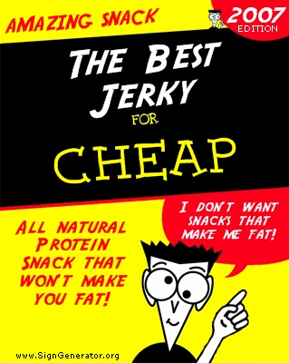 Jerky Snacks - I don't want snacks that make me fat!