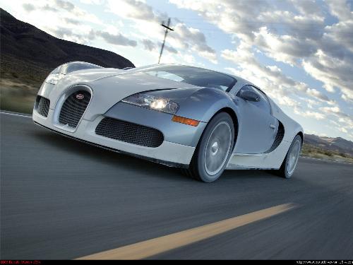 Bugatti Veyron - The fastest production car in the world. was able to run 407 km/h on a track in Germany driven by James May, one of the hosts of BBC&#039;s TopGear.