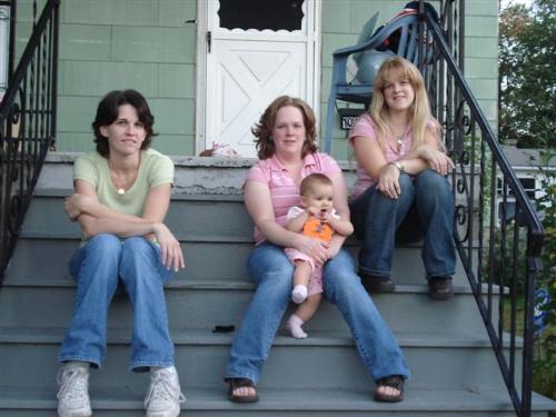 Friends - Friends sitting on a porch in early Fall.