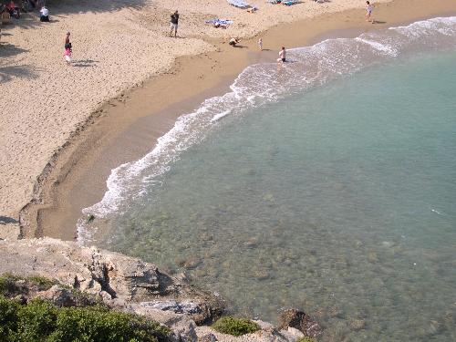 Vai - Cooling off in the beautiful sea at the beach of Vai, Palm tree beach, at the eastern coast of Crete