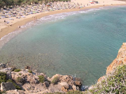 Vai - Going for a swim at vai, beautifull palm beach at the east coast of Crete.