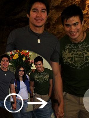 original photo before it was edited - piolo, a friend and sam