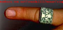one dollar ring - one us dollar note can make many fun not more a money only