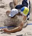 men's volleyball - eating dirt