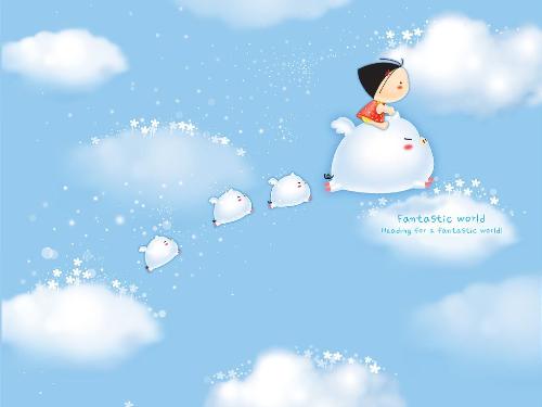 Fantastic World - Heading for a fantastic world! The girl is me!hehe!