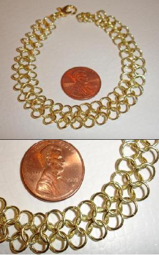Brass European link - Here I used 20 gauge 5/32' brass rings.