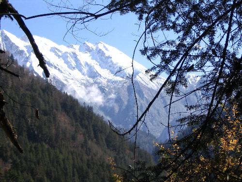 Snow Mountain - Snow capped mountain at Jiuzhaigou.