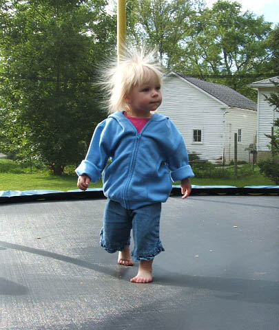 Electric Personality - After several minutes of continuous jumping, you too can have hair like this!