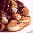 profiteroles au chocolat - profiteroles with chocolate