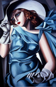 Girl In Green With Gloves - A reproduction of a Tamara De Lempicka painting: Girl In Green With Gloves 1929