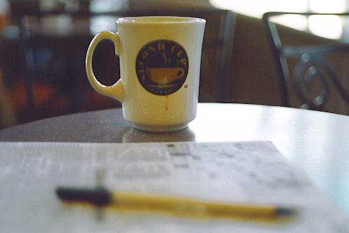 Second Cup Coffee Shop  - This photo was taken by my partner in one of our old favorite haunts back in Ontario.  I entered this photo into a competition and it made it through to the semi finals before being knocked out by a photo of a little girl lol.