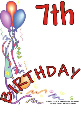 Birthday - 7th Birthday! This picture is just for your some babies who just reached up till their 7th birthday. Have a look on this picture and rate, comment upon it!