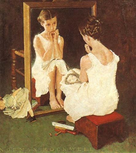 Mirror ( illustration ) - Norman Rockwell's masterpiece illustration