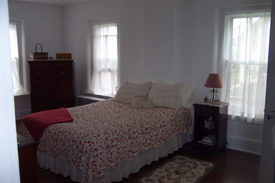 My bedroom - I use reds, whites and tans....it so romantic!