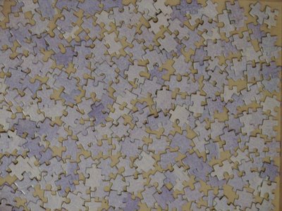 Blue pieces - The pieces belonging to the sky part of a 2000 pieces puzzle I was solving at the time :)