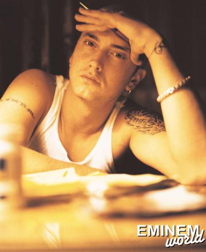 Favorite rapper..... - Yes, eminem is my favorite rapper. the best white rapper I've ever heard. I idolize him because the way he came up in his life. He faced many difficulties in his childhood and marriage life, but he kept on moving. His real name is Marshal Mathers. His first album is 'Infinte'.And his best song is 'Lose Yourself' for which he won the grammies and its my all-time favorite