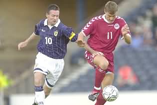 Paul Lambert (#10) in action for Scotland for whom - Paul Lambert (#10) in action for Scotland for whom he was captain
