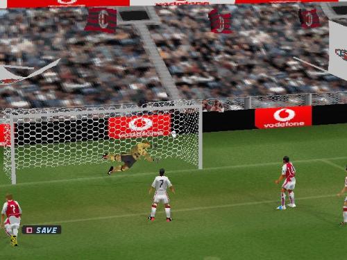 The keeper made a fantastic save!! - The keeper made a fantastic save!! He puts Shevchenko's header out, but later Henry puts it in.