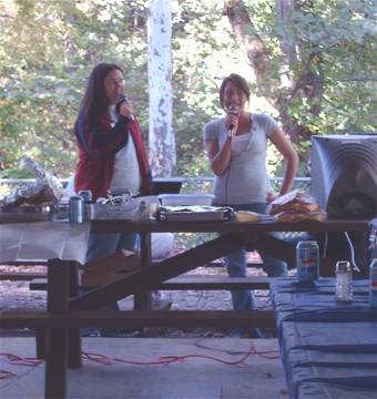Singing Karaoke with my niece - I'm looking pregnant, but I wasn't. LOL. My niece and I were doing 'Ice Ice Baby.' LOL
