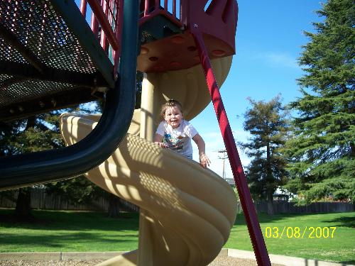 My daughter - My daughter on our trip to the park this week. Sitting with her imaginary friend.