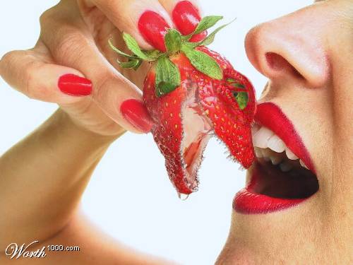 Love - Woman eating cherry
