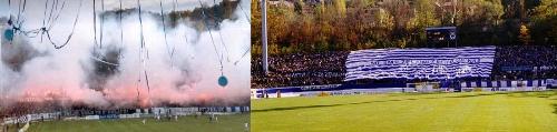 soccer fans - Bosnian soccer league fans