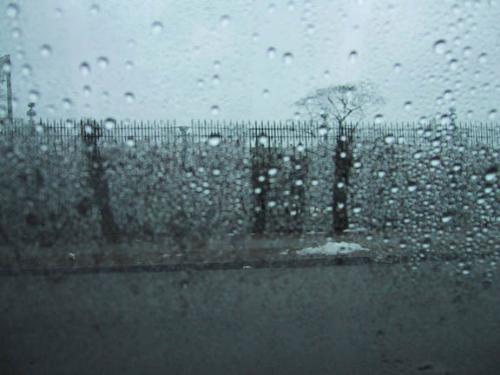 Rain on the window - Beautiful dark clouds and refreshing rain drops