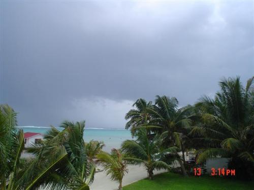 Hurrrican Storm Clouds heading towards Ambergris  - This is a picture of clouds caused by a Hurricane which missed us about three years ago. The hurricane was still 150 miles off shore.