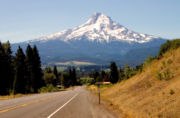 Mt. Hood - This is a picture of Mt. Hood in Oregon, where I live. It is beautiful and brings revenue from tourism and skiing.